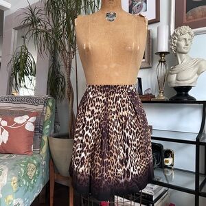 TAHARI Leopard Print Skirt